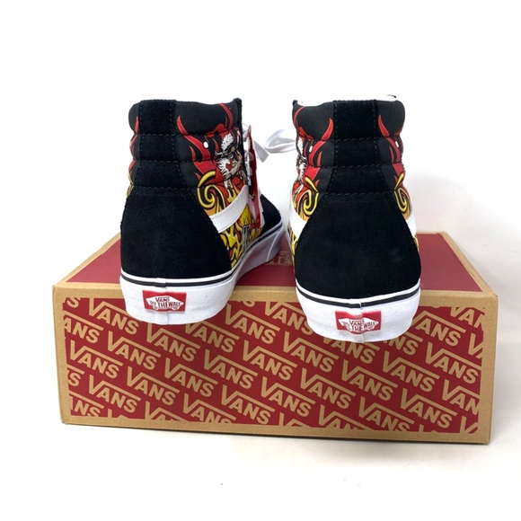 VANS Sk8-Hi Shoes High Top Black Suede Men’s Size Casual Sneakers VN0A4BVTBLK - Picture 8 of 10